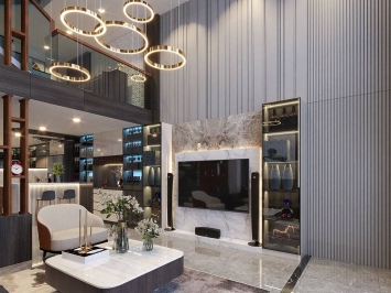 Thiết Kế Nội Thất Nhà Phố Hiện Đại Sang Trọng Với Không Gian Thông Tầng Ấn Tượng | An Duy Interior