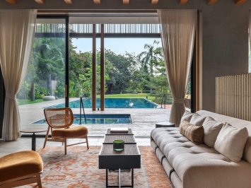 Mẫu thi công nội thất nhà phố cao cấp kết hợp resort nghỉ dưỡng