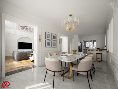 Thiết kế nội thất chung cư tân cổ điển sang trọng | Dự án căn hộ cao cấp An Duy