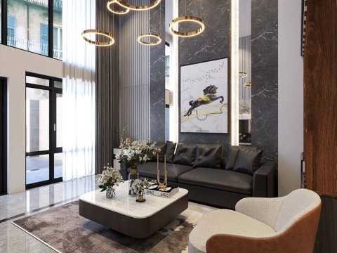 Thiết Kế Nội Thất Nhà Phố Hiện Đại Sang Trọng Với Không Gian Thông Tầng Ấn Tượng | An Duy Interior