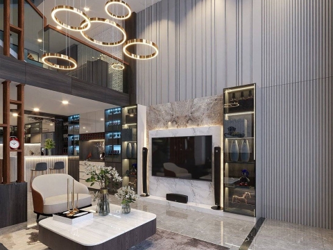 Thiết Kế Nội Thất Nhà Phố Hiện Đại Sang Trọng Với Không Gian Thông Tầng Ấn Tượng | An Duy Interior