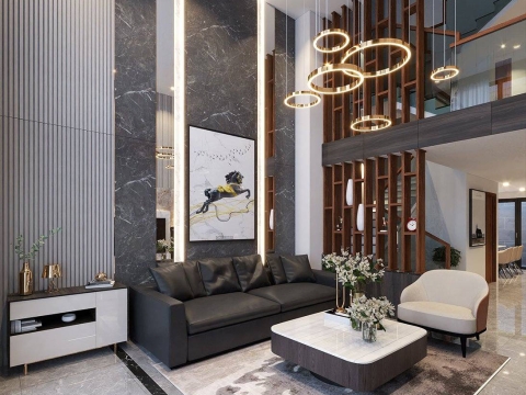 Thiết Kế Nội Thất Nhà Phố Hiện Đại Sang Trọng Với Không Gian Thông Tầng Ấn Tượng | An Duy Interior