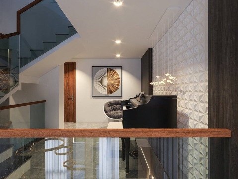 Thiết Kế Nội Thất Nhà Phố Hiện Đại Sang Trọng Với Không Gian Thông Tầng Ấn Tượng | An Duy Interior